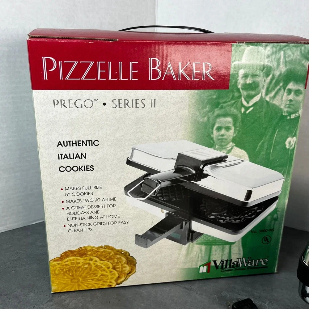 VillaWare Prego‎ Series II Pizzelle Baker 3600-NS Non-Stick Italian Cookie Maker
